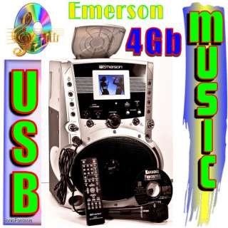 Portable Karaoke Player 4Gb USB POP MUSIC PACK Emerson GF626 Machine 