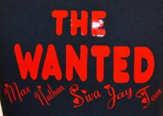 THE WANTED KIDS T SHIRT With GLOSS RED AGE 5 15  