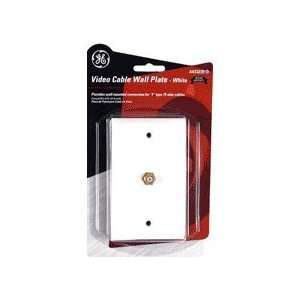  IVORY 75OHM COAXIAL VIDEO CABLE WALL PLATE