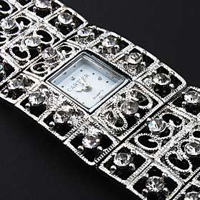 ver mujeres pulsera de plata con decoración de color blanco diamante 