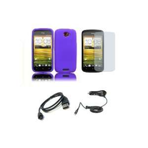 Mobile) Premium Combo Pack   Purple Silicone Soft Skin Case Cover 