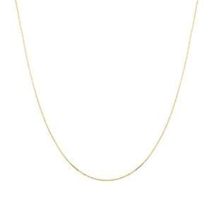   Duragold 14k Yellow Gold Solid Box Chain Necklace (.8mm), 18 Jewelry