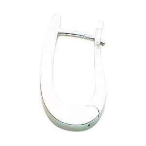  White gold Hoop Earrings Polished Jewelry New AD Jewelry