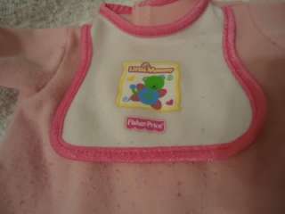 MATTEL FISHER PRICE LITTLE MOMMY PINK CAT LOGO ROMPER OUTFIT DOLL 