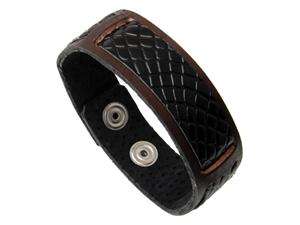 Newegg   Genuine Leather Bracelet with Faux Crocodile Leather