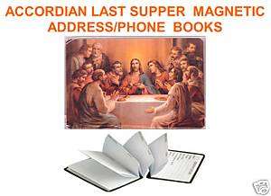 ACCORDIAN LAST SUPPER MAGNETIC ADDRESS/PHONE BOOKS  