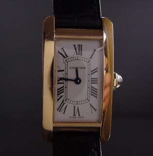   8000 + ESTATE SOLID 18K GOLD CARTIER AMERICAINE TANK WATCH  