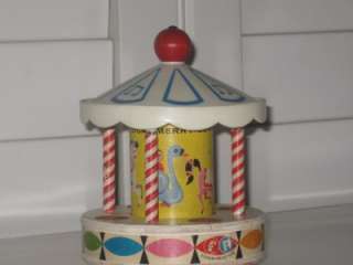   FISHER PRICE LITTLE PEOPLE AMUSEMENT PARK MUSICAL MERRY GO ROUND #932