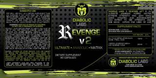 REVENGE v2 90 caps by Diabolic Labs  1 caps  M Drol + M LMG / 13 