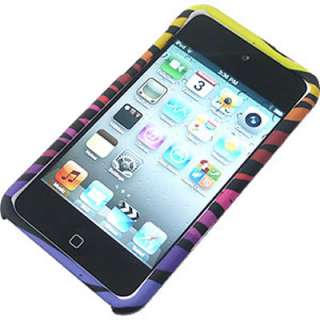 For Apple iPod Touch 4G iTouch Rainbow Zebra Phone Case  