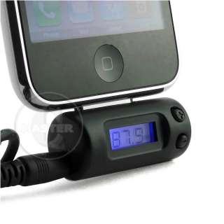 BLACK FM TRANSMITTER WIRELESS MUSIC CAR STEREO CHARGER iPHONE 3G 4 4G 