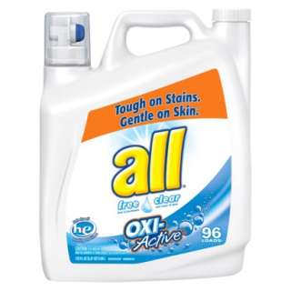 All Free & Clear Oxi Active Liquid Laundry Detergent 96 Loads 172 oz 