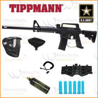   US Army Tippmann Alpha Black Paintball Marker Package , that includes