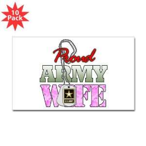    Sticker (Rectangle) (10 Pack) Proud Army Wife: Everything Else