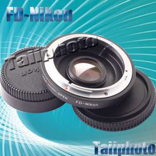 CANON FD Lens to Nikon Body Mount Adapter Ring Glass  