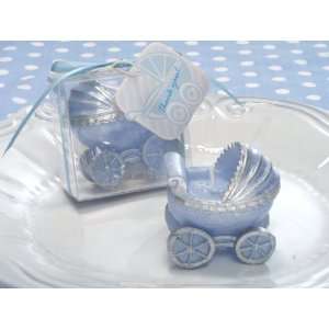  Adorable Blue Baby Carriage Candle Baby