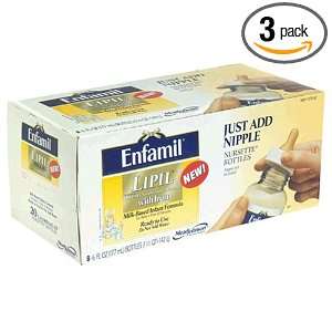 : Enfamil Lipil Milk Based Infant Formula with Iron, Nursette Bottles 