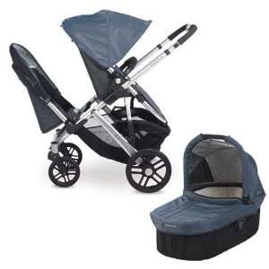 UPPAbaby 0112 COL Cole VISTA Double Stroller Kit with Bassinet   Slate