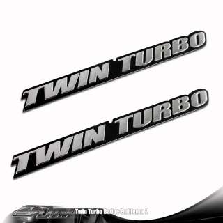   Super Duty Mustang Silver Twin Turbo Emblems/Badges/Stickers  
