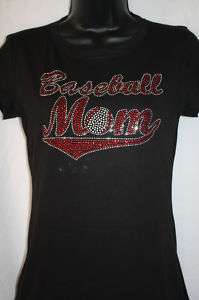 Baseball Mom Rhinestone BLING Shirt S 3XL NWOT  