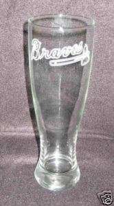 Atlanta Braves Glass   2 New Beer Glasses  