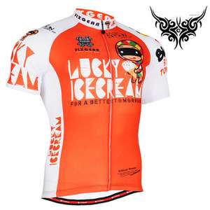 mens cycling jersey top gear cyclist road bike shortsleeve orange 