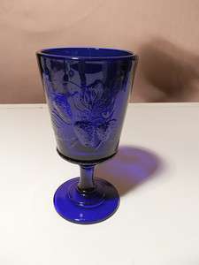 WRIGHT STRAWBERRY & CURRANT COBALT BLUE WATER GOBLET MINT  