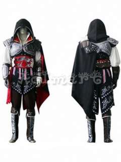   Creed Ezio Black Version Cosplay Costume Halloween Fancy Dress  