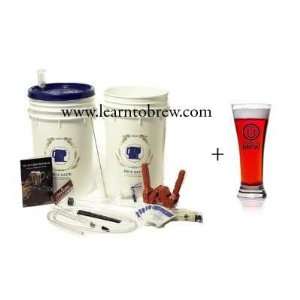 Basic Home Brew Beer Brewing Kit with 5 gallon Amber Beer Ingredients 