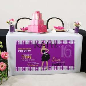  Sweet 16 Fashionista Table Runner