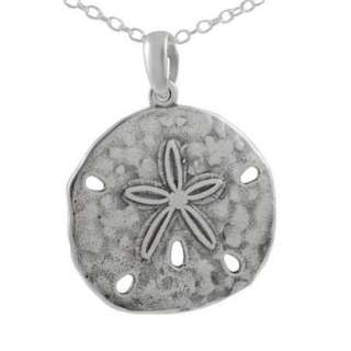 Silver Large Sand Dollar Necklace.Opens in a new window