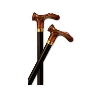  Wood Cane With Mocha Acrylic Contour Handle Left Black 