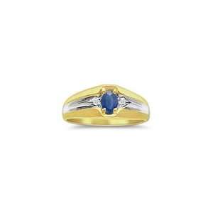  0.02 CT 6X4 OVAL BLUE SAPPHIRE MENS RING 8.5 Jewelry