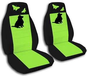 front set car seat covers collie w/butterflies car seat covers CHOOSE 
