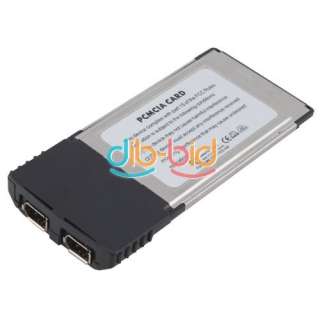 PCMCIA to IEEE 1394 Cardbus 2 Port Adapter Card Firewire for PC 