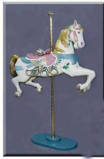 Hand Painted Full Size Carousel Horse  Jumper Pastel  