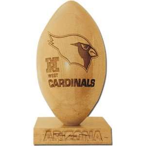  Arizona Cardinals Large Laser Engraved Logo Wood Football 