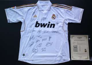 2012 H Real Madrid signed shirt jersey Ronaldo Mourinho Benzema Kaka 