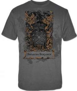  Breaking Benjamin   Heraldry Logo Adult T Shirt In Asphalt 