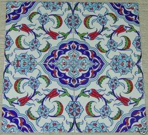 100 8x8 Turkish/Ottoman Tulip China/Ceramic Tile  