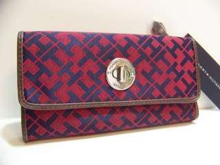 NEW WITH TAG TOMMY HILFIGER CLUTCH CHECKBOOK WALLET  