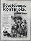1976 Print Ad Skoal Smokeless Tobacco Walt Garrison NFL
