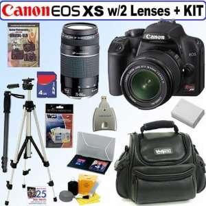 Canon EOS Rebel XS 10.1MP Black Digital SLR Camera Kit w/ 18 55mm IS 