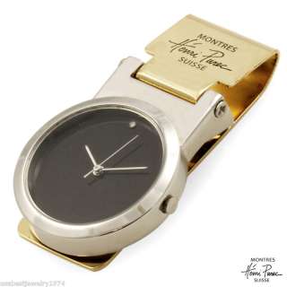 Henri Purec Gold tone&Nickel Watch Money Clip & Pen Set  