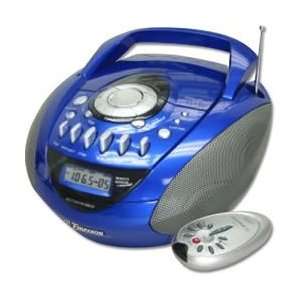   Cassette Recorder And CD With Digital Tuner Remote Blue Electronics