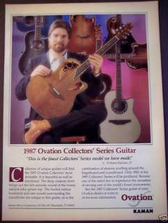 1987 Ovation Collectors Series Guitar by Kaman Ad  
