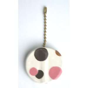  Ceiling Fan Pull Chain Pink/Brown Dot