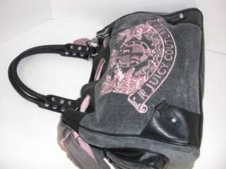 Juicy Couture Heather Gray Scottie Embroidery Daydreamer Tote Handbag 