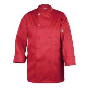  Chef Works REPC Red, Nantes Basic Chef Coat, Red, Small 