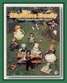 MINIATURE FAMILY~Flexible Chenille Doll Craft Patterns Book Booklet 